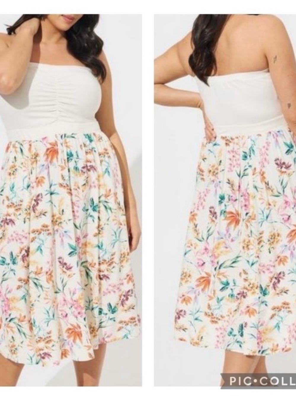 Torrid Midi Jersey Challis Sweetheart Tube Dress